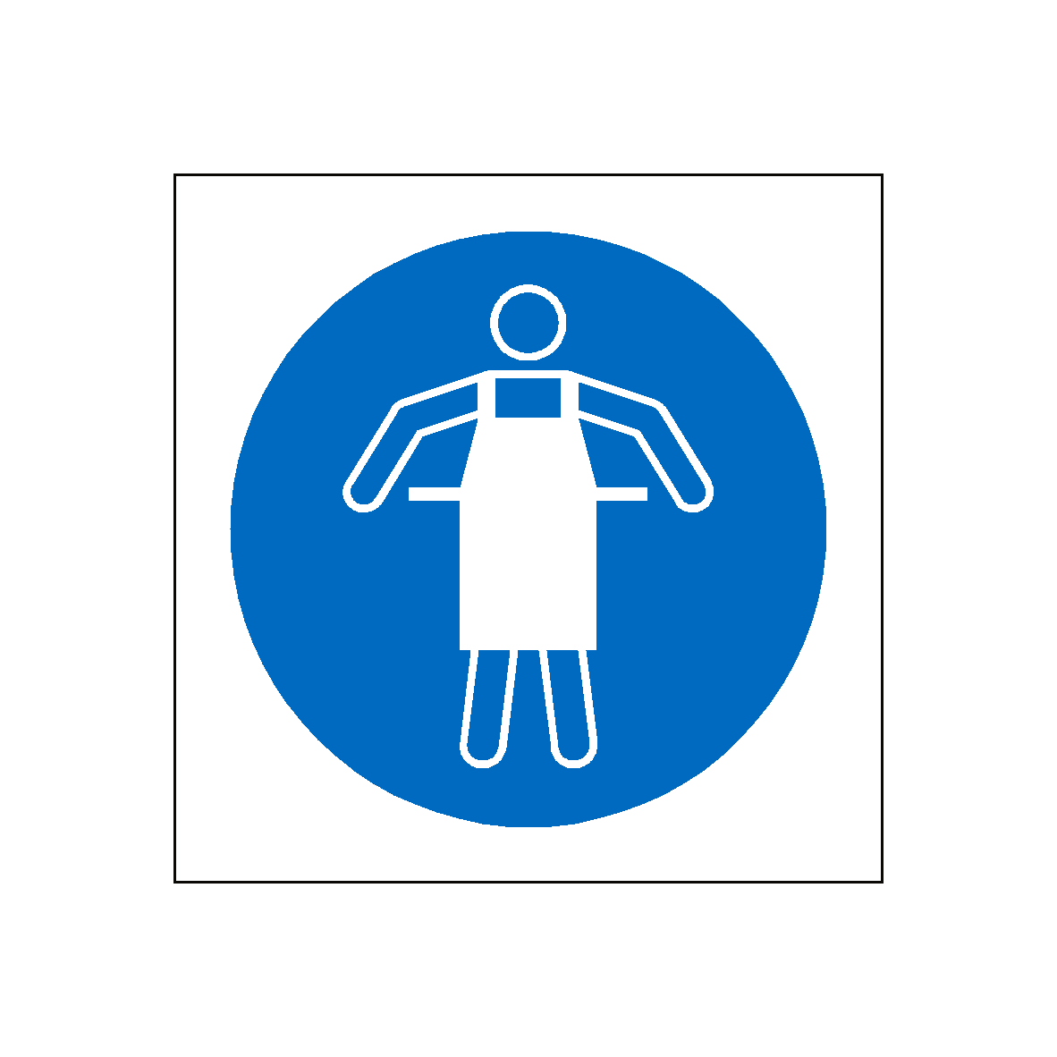Use Protective Apron safety label