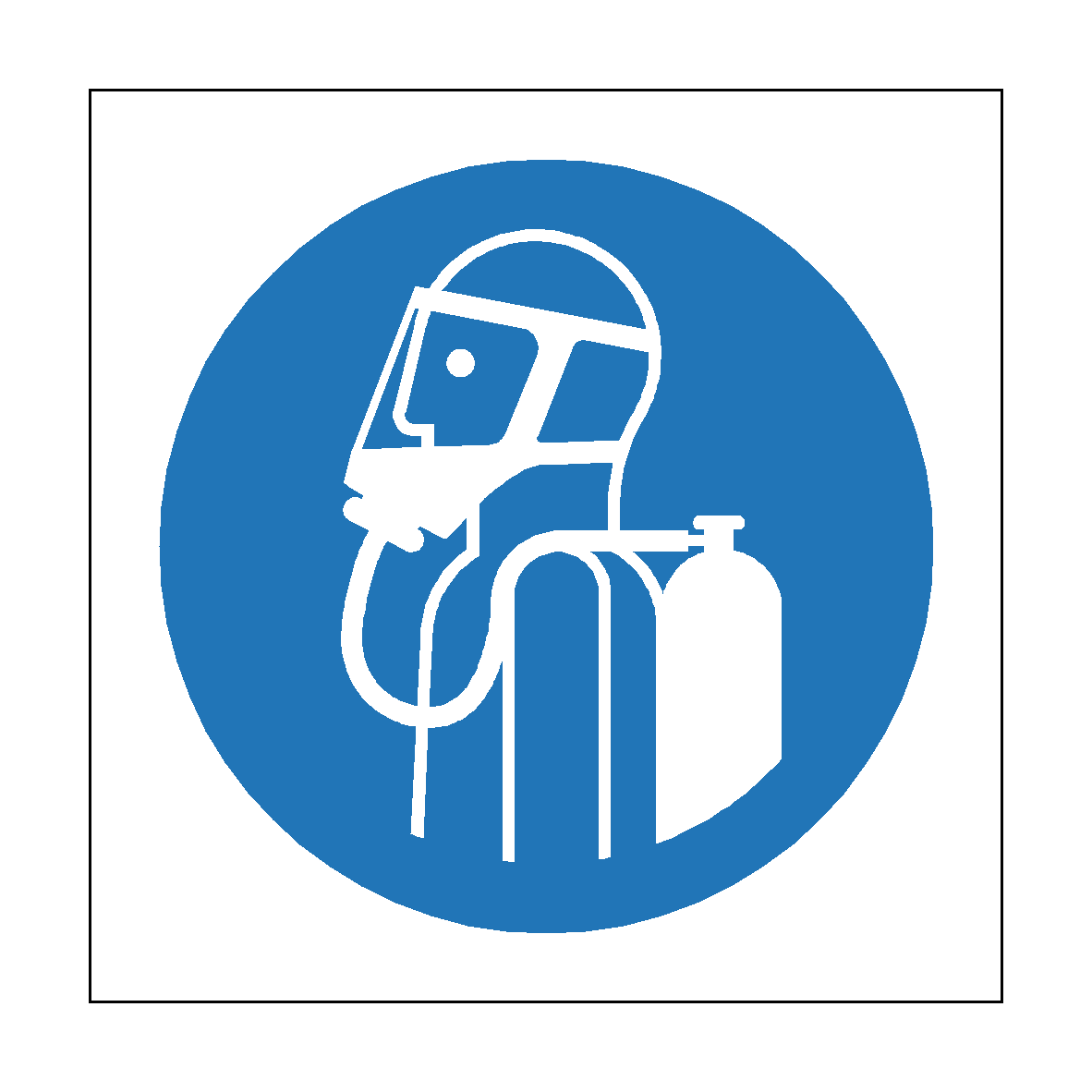 Use Self Contained Breathing Apparatus safety label