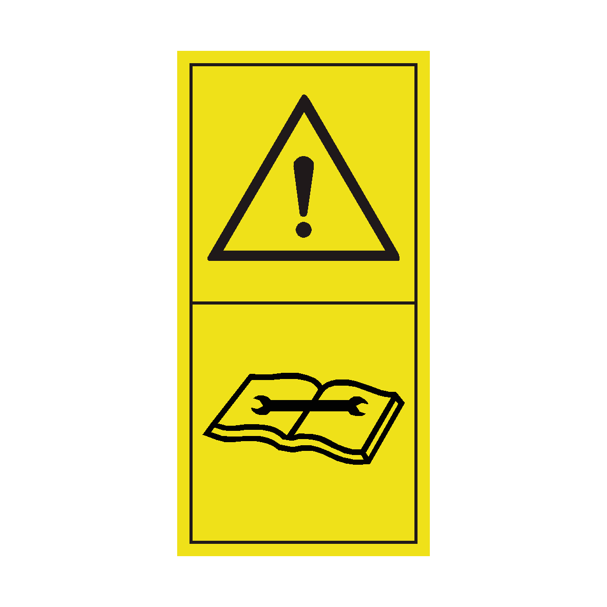 Warning Check Service Manual safety label