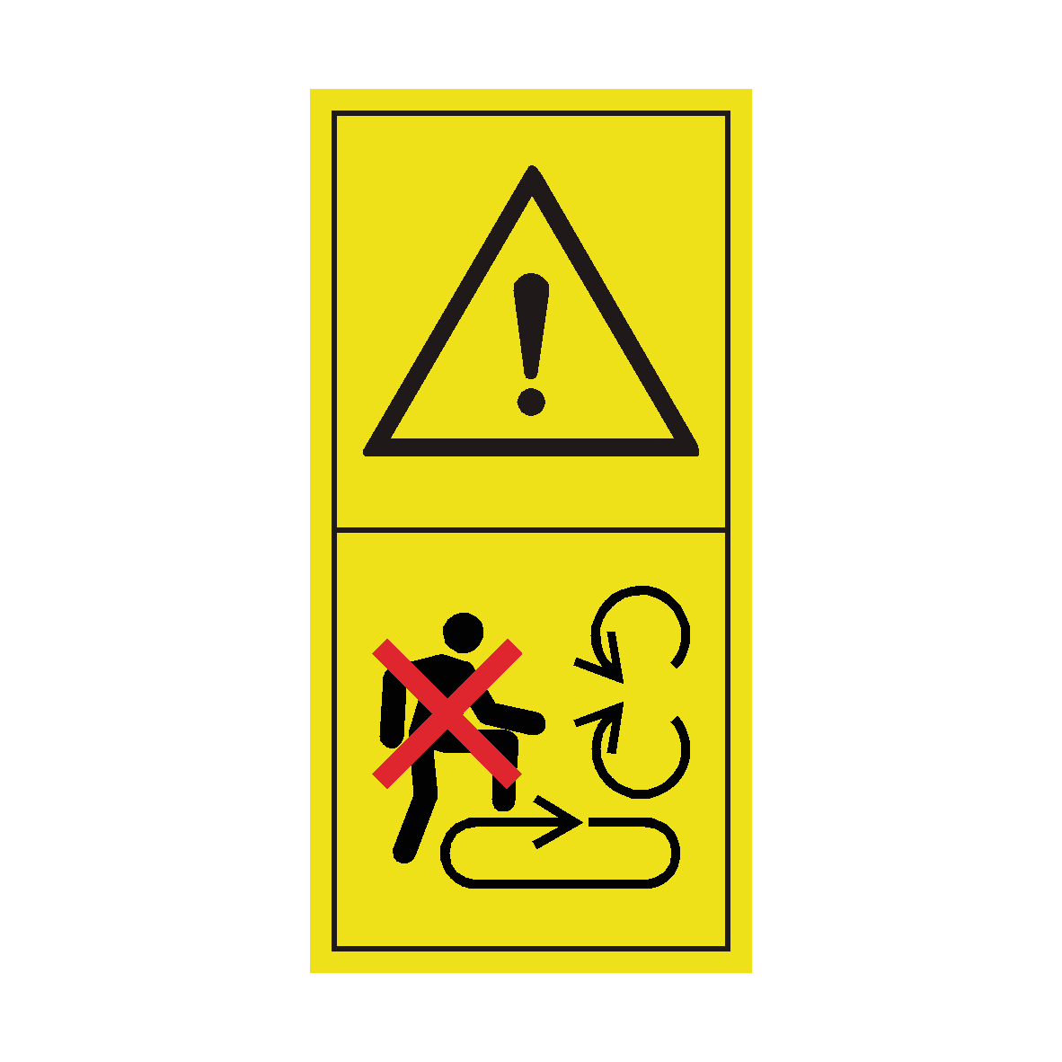 Warning Do Not Step on Loading Platform safety label