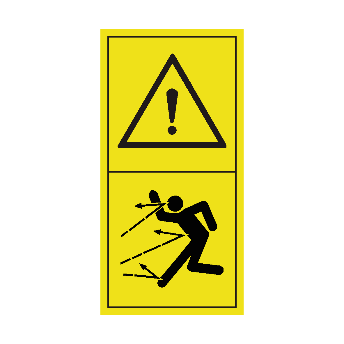 Warning Keep a Safe Distance safety label