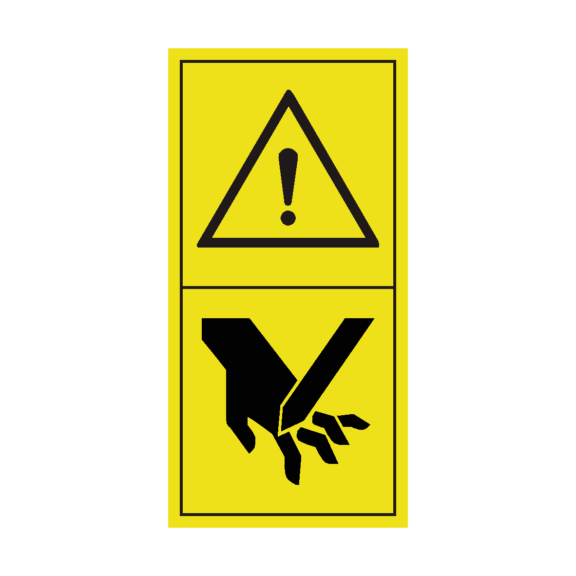 Warning Sharp Blade safety label