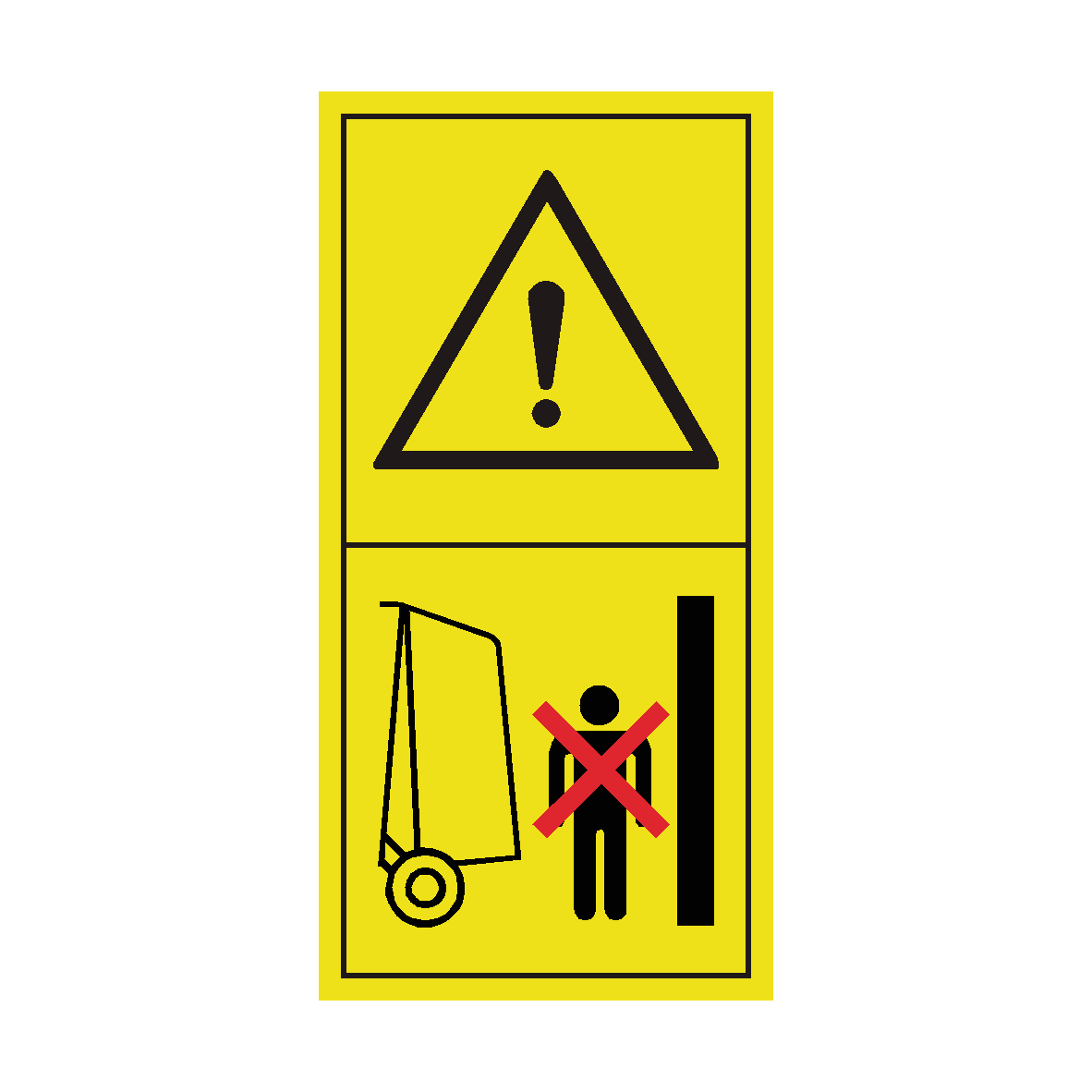 Warning Stay Clear of Gate Swinging Area safety label
