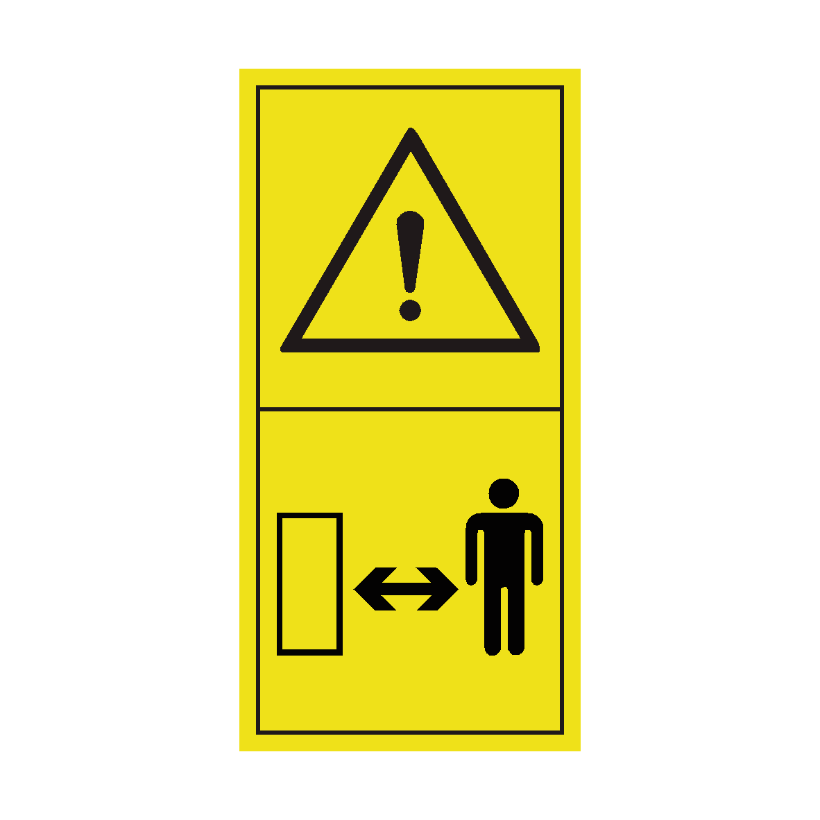Warning Stay Clear safety label