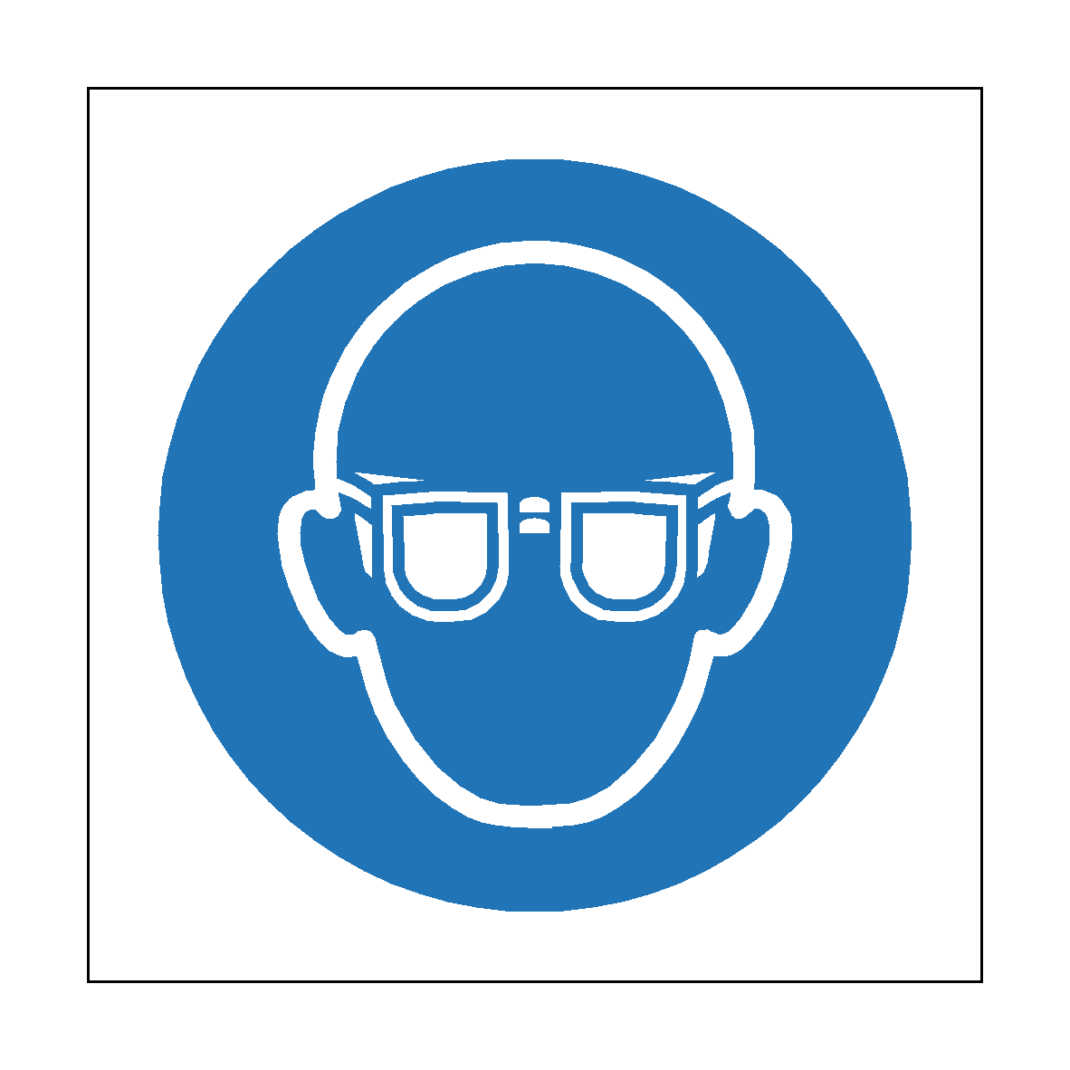 Wear Eye Protection safety label
