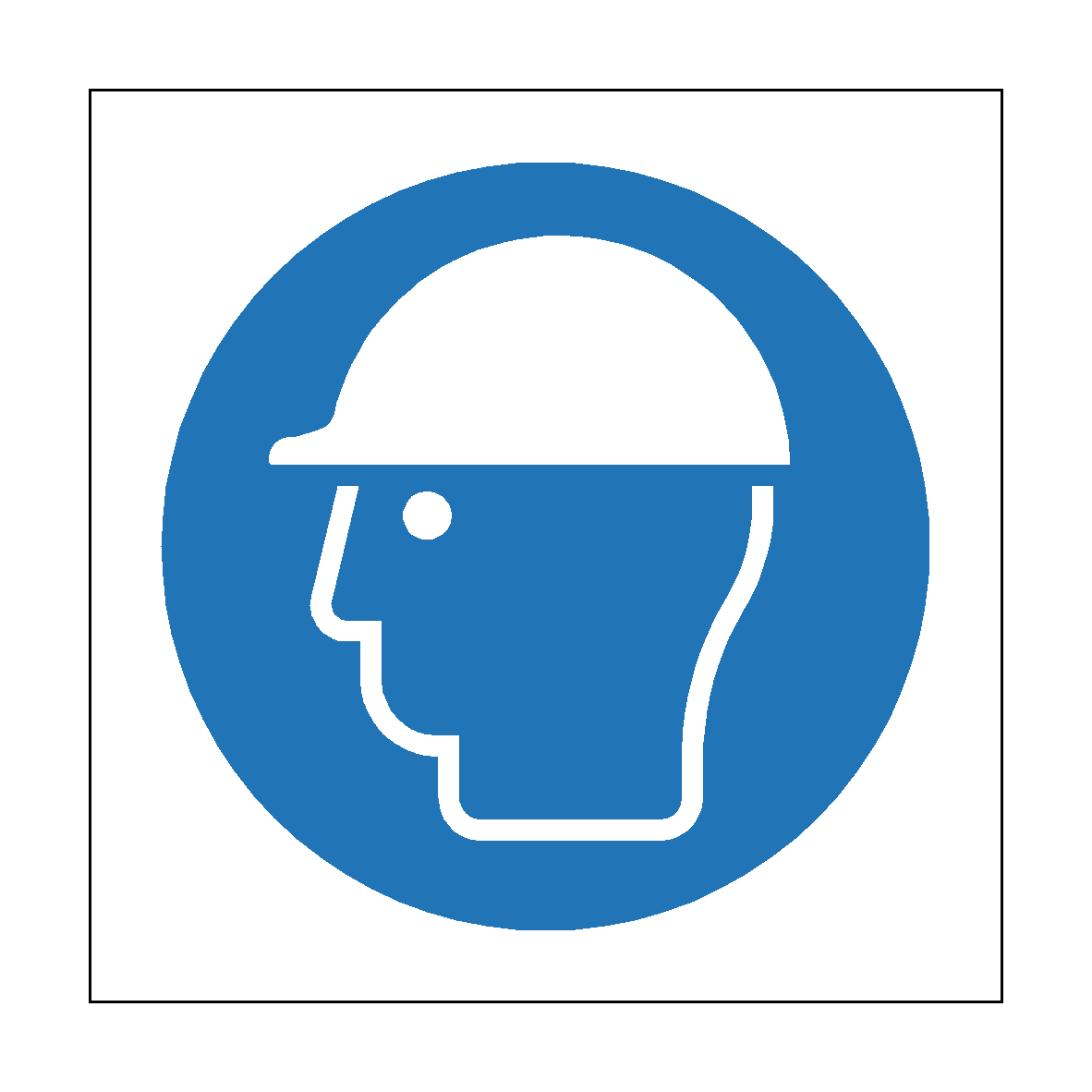 Wear Hard Hat safety label