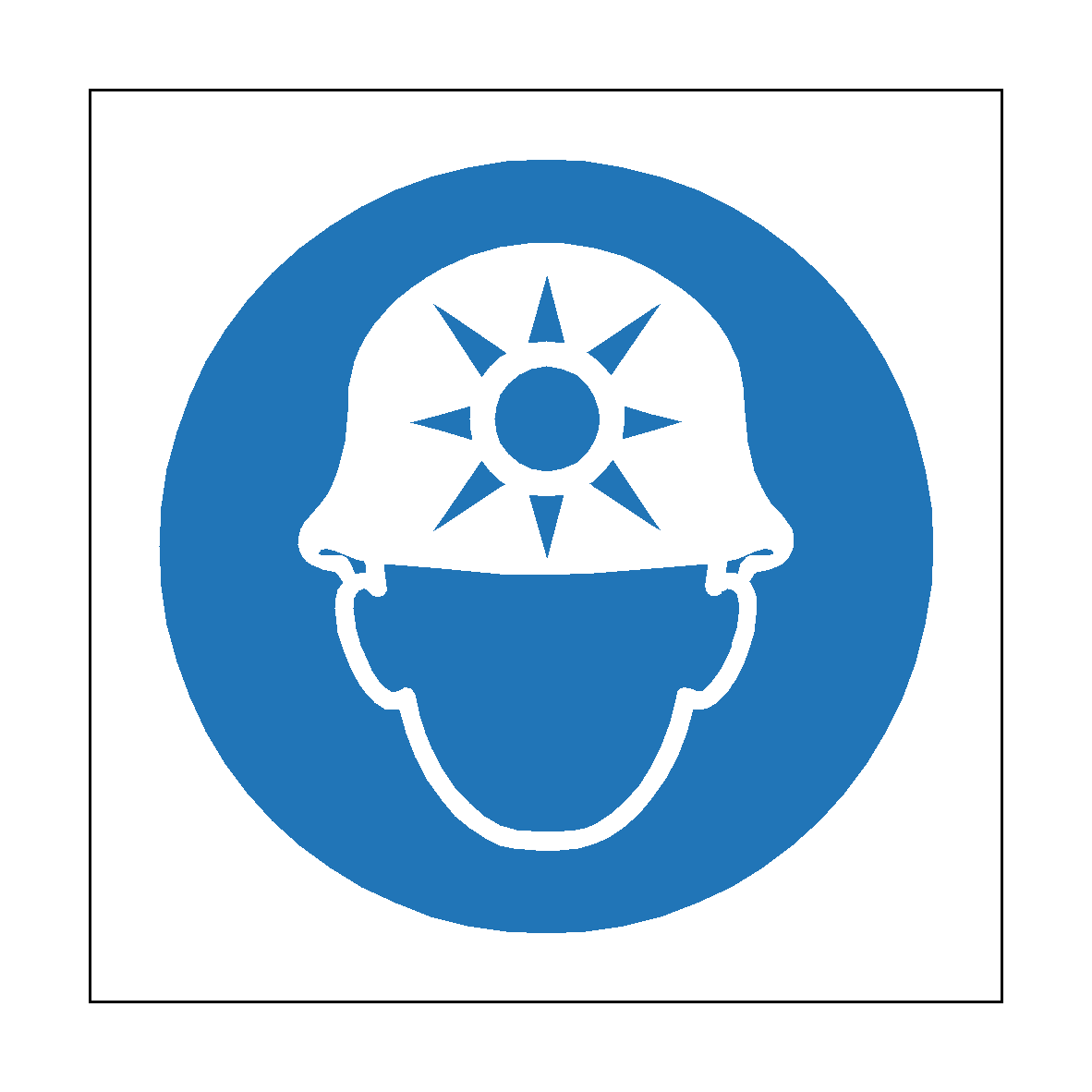 Wear Mining Helmet safety label