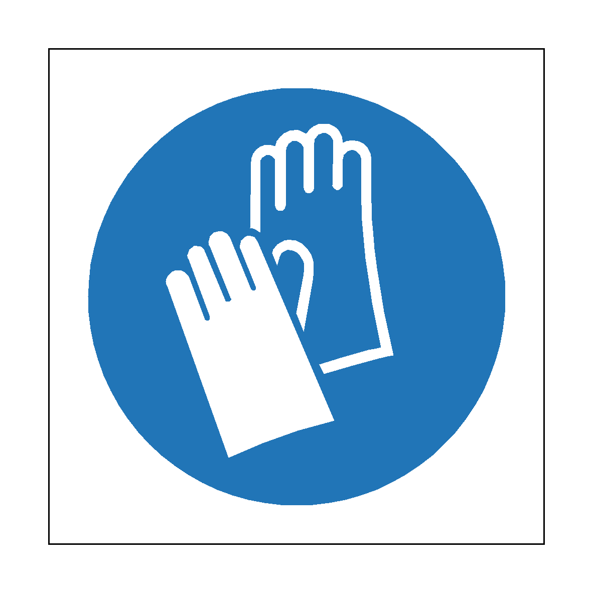Wear Protective Gloves safety label
