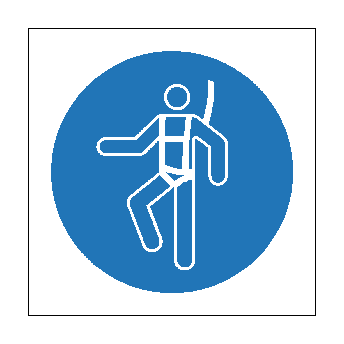 Wear Safety Harness safety label