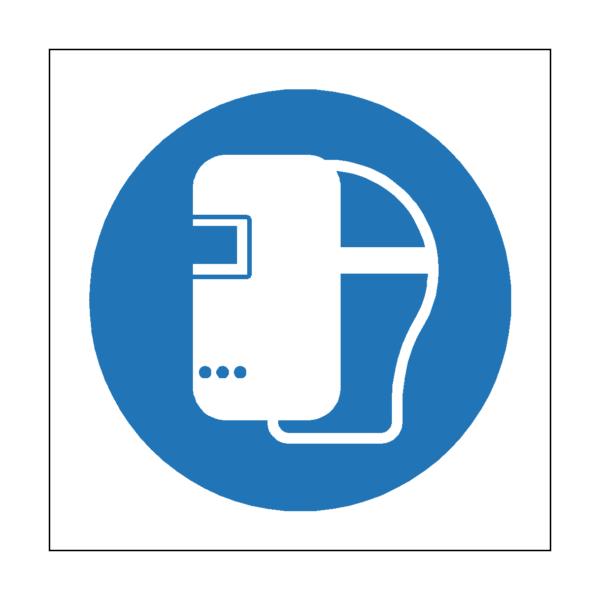 Wear Welding Mask safety label