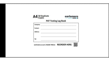 A4 PAT Testing Log Book (NCR)