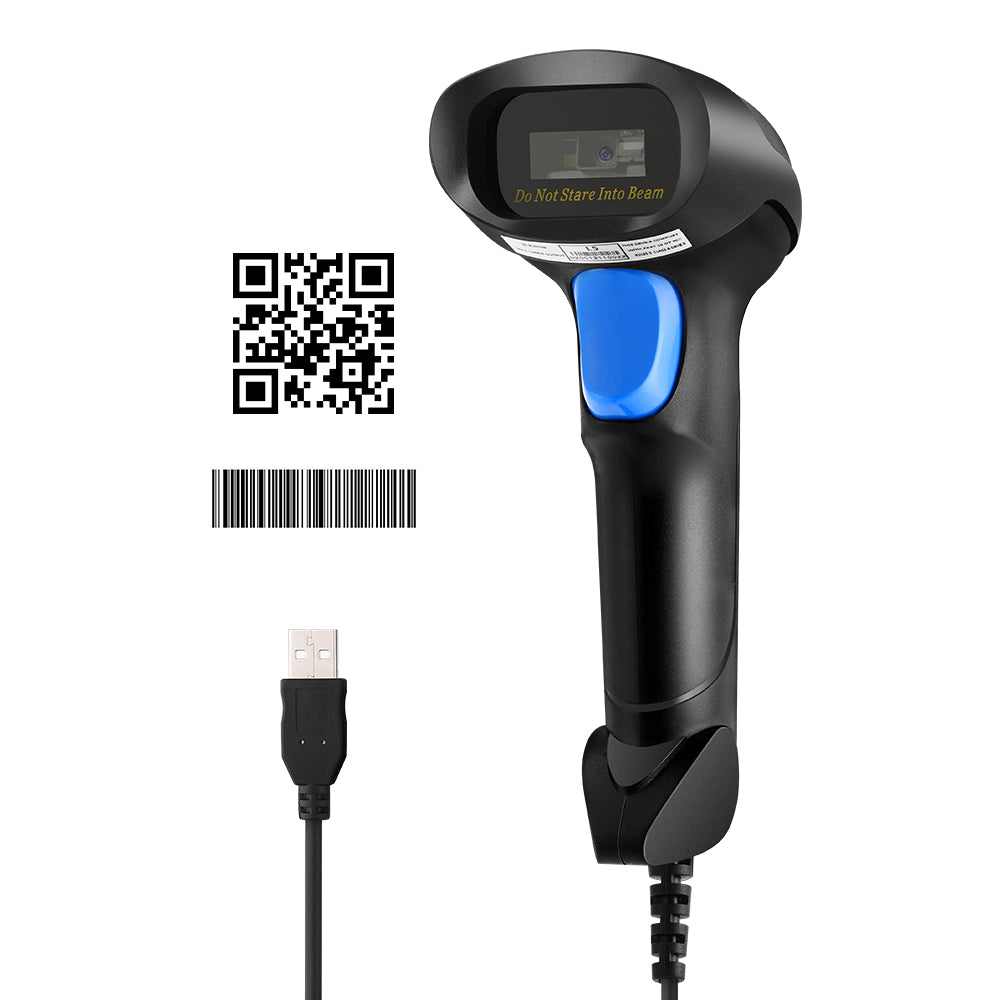 Handheld wired 1d 2d qr barcode scanner