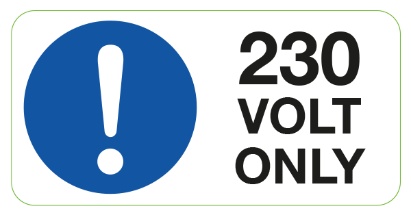 230 Volt Only Labels
