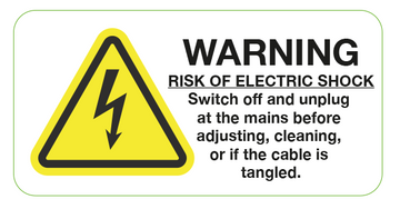 Risk Of Electric Shock Labels