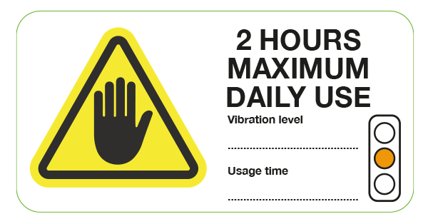 HAV 2 Hours Maximum Daily Use Labels