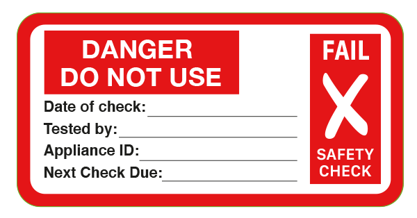 PAT Fail Labels – Earlsmere Limited