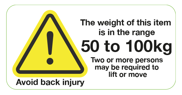 Weight Range 50 to 100 kg Labels