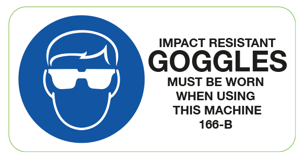 Goggles Must Be Worn Labels