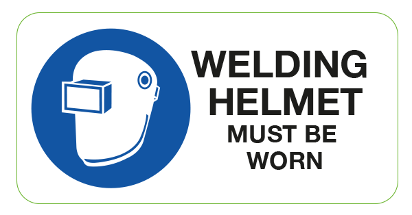 Welding Helmet Must Be Worn Labels