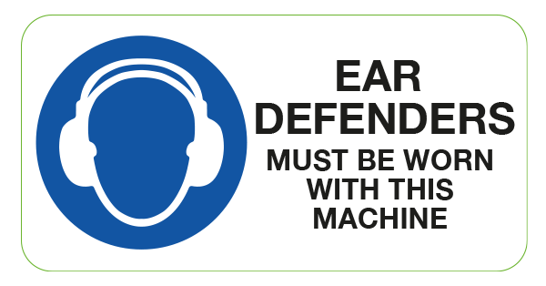 Ear Defenders Must Be Worn Labels