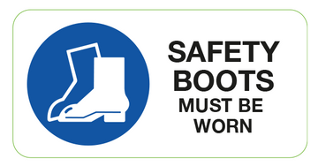 Safety Boots Must Be Worn Labels