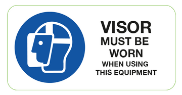 Visor Must Be Worn Labels