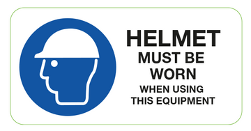 Helmet Must Be Worn Labels