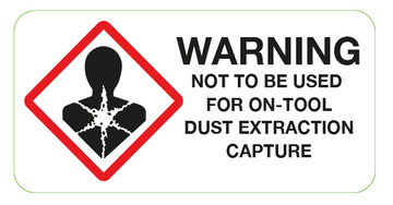 Not On-Tool Dust Extraction Labels