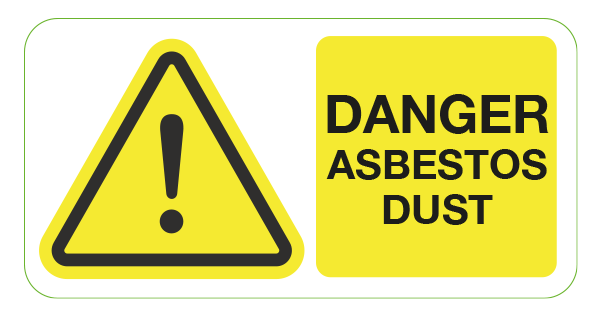 Danger Asbestos Dust Labels