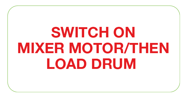 Switch On Mixer Motor Warning Labels