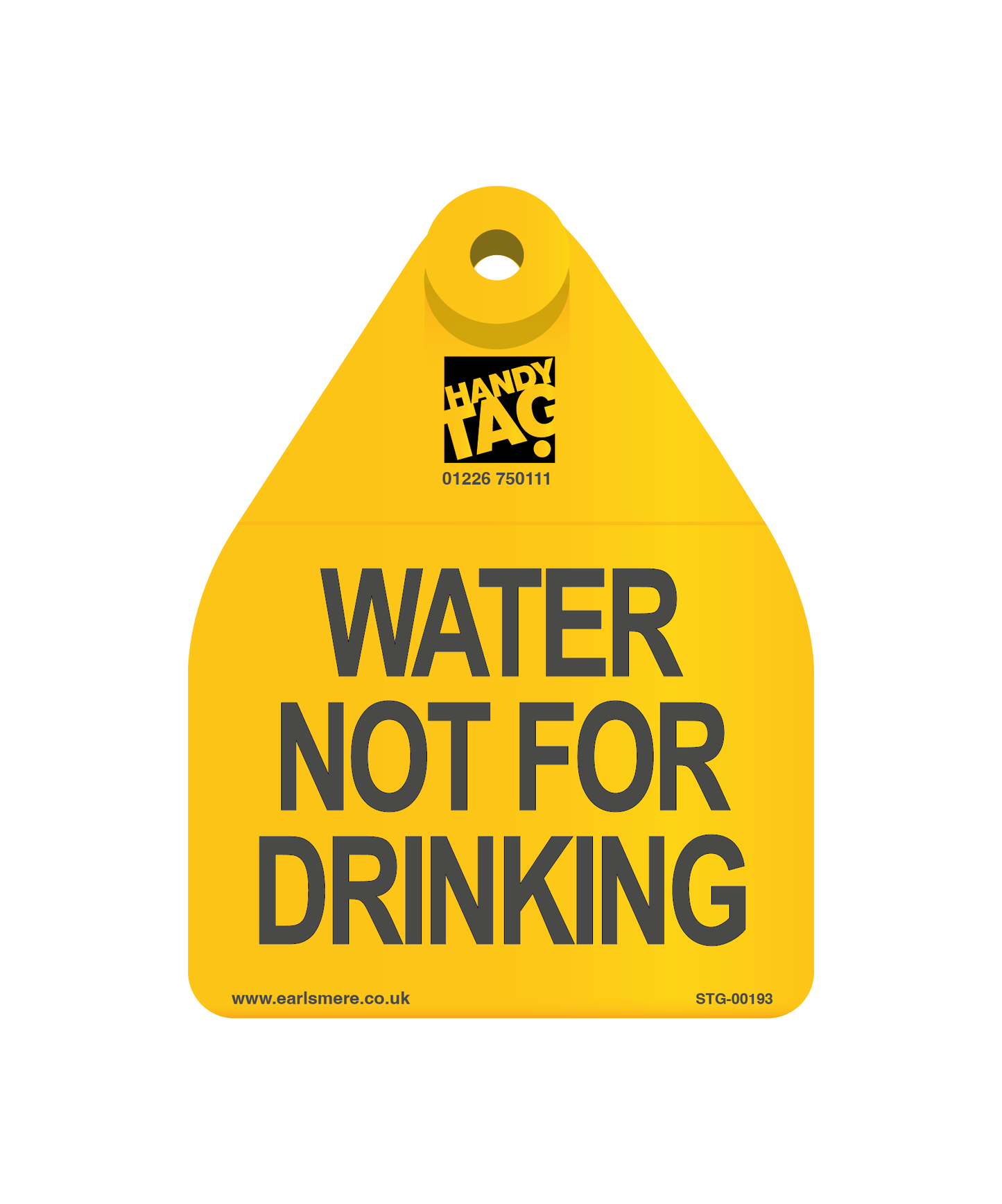 Water Not For Drinking Tag
