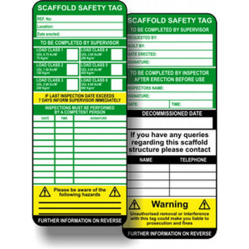 Scaffold Tag Inserts