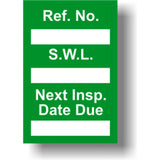 Safe Working Load Inserts (Pack of 20)