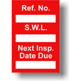 Safe Working Load Inserts (Pack of 20)